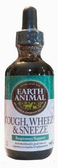 Earth Animal Cough and Wheeze Dog Supplement 2oz.