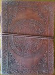 5" x 7" Celtic Mandala leather blank book w/cord