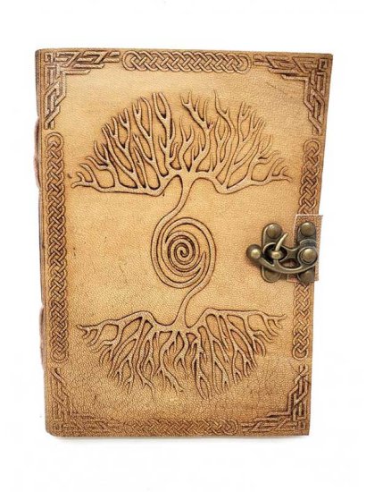 5\" x 7\" Double Tree Embossed leather w/latch