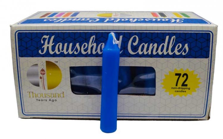 (set of 72) Blue 4\" household candles