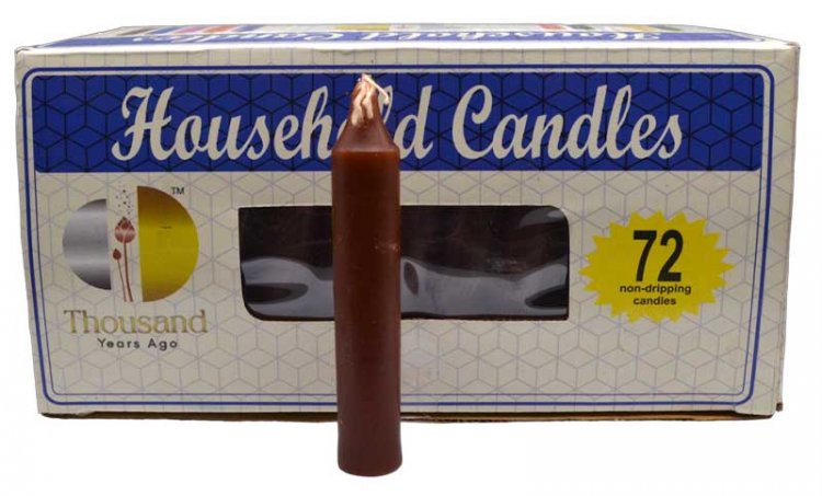 (set of 72) Brown 4\" household candles