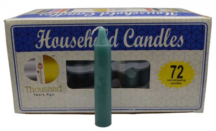 (set of 72) Green 4\" household candles