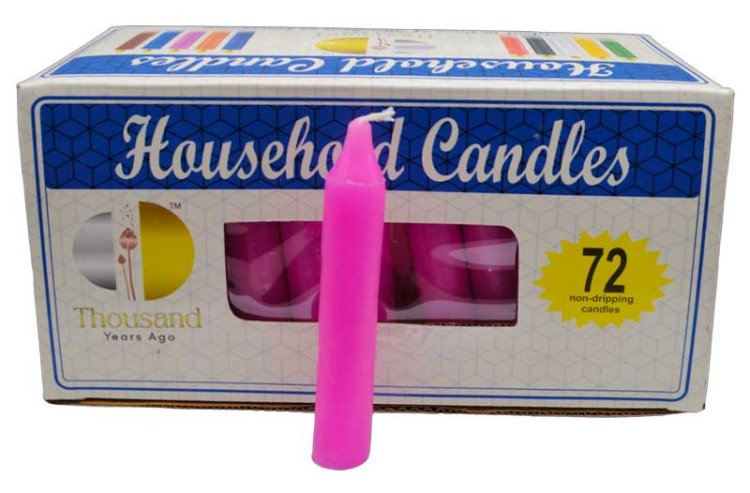 (set of 72) Pink 4\" household candles