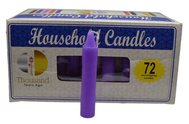 (set of 72) Purple 4\" household candles