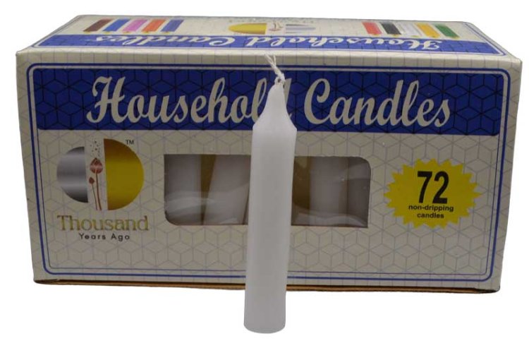 (set of 72) White 4\" household candles