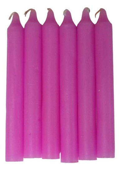 (set of 6) Pink 6\" household candle