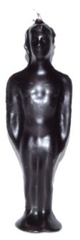 7 1/4" Black Male candle