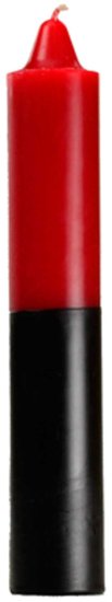 9\" Red/ Black Pillar candle