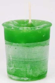 Abundance Herbal Green votive