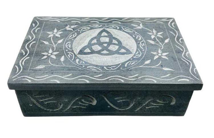 4\" x 6\" Triquetra soapstone box