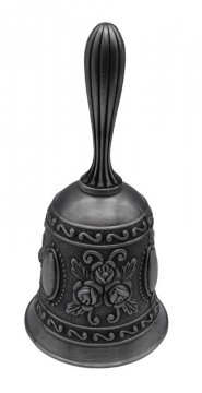 4 1/2" charcoal alloy hand bell