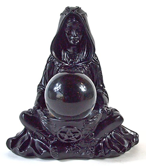 50mm Clear gazing ball with Witch Women