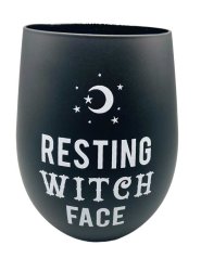 4 5/8" Resting Witch Face Glass