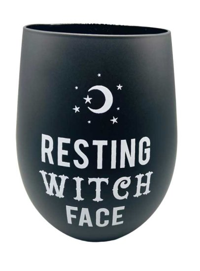 4 5/8\" Resting Witch Face Glass
