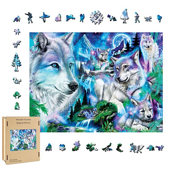 Wolves wood puzzle
