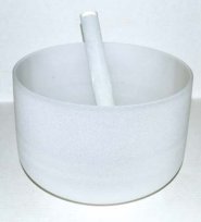 10" Off White Crystal Singing Bowl