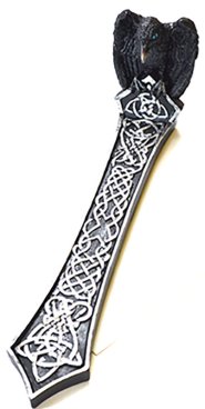 10" Raven incense holder