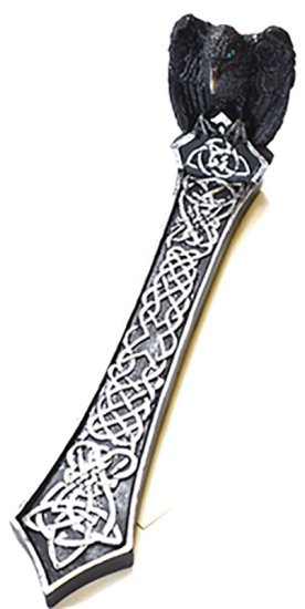 10\" Raven incense holder
