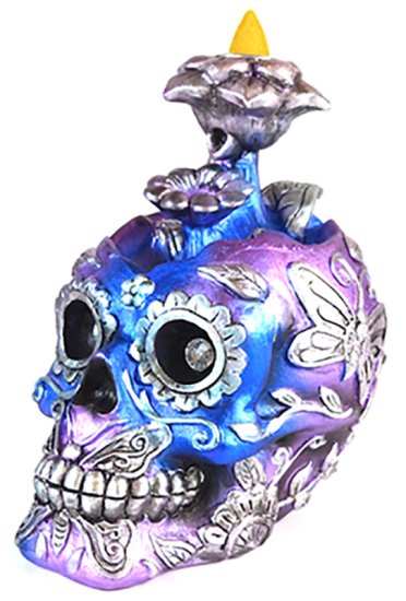 6\" Metallic Skull backflow burner