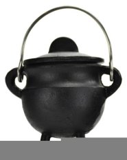 Plain cast iron cauldron w/ lid 2 3/4"