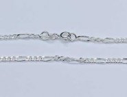 18" Sterling Figaro chain