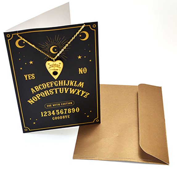 Planchette Necklace Greeting Card