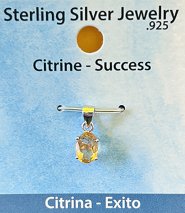 Citrine pendant silver