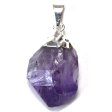 Amethyst rough point pendant
