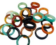 (set of 25) Agate, Banded rings