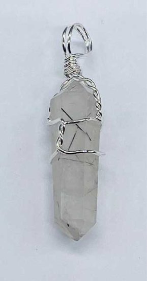 (set of 5) wire wrapped Clear Quartz point