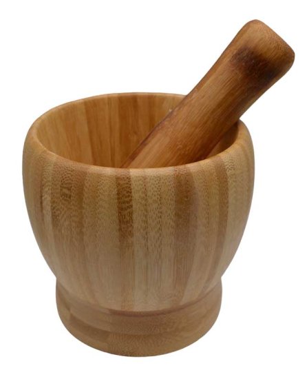 4\" Wooden Mortar and Pestle Set