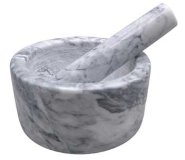 2 1/2" White Marble Mortar and Pestle Set