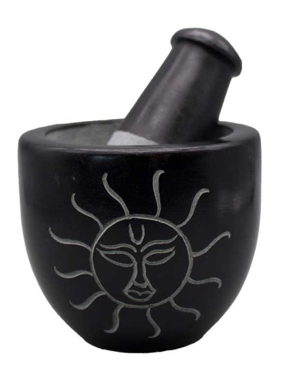 3\" Sun Soapstone mortar & pestle set