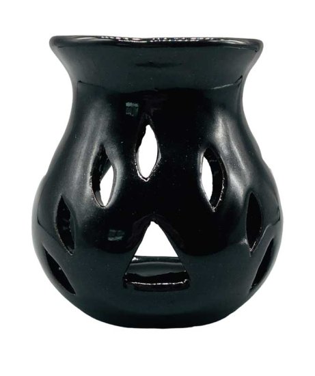 4\" Black Ceramic oil diffuser