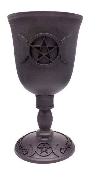 7 5/8\" Triple Moon & Pentagram chalice