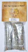 Blue Sage smudge 3pk 4" Blue Sage smudge 3pk 4"