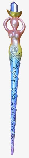 13 1/2\" Spiral Goddess wand