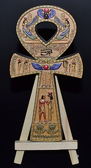 6\" Ankh gold W stand