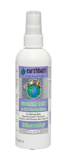 Earthbath 3-IN-1 Deodorizing Spritz for Dogs; Mediterranean Magic 8oz