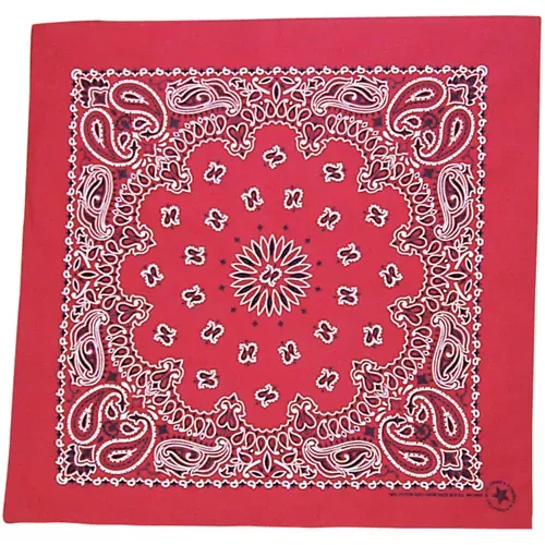 22\" X 22\" Bandana 12 Pack - Red Paisley