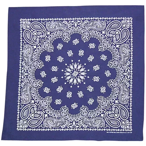 (12 Pack) Navy Paisley Bandana