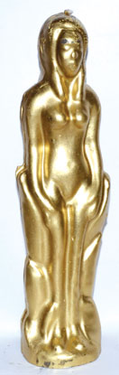 Gold Female candle 7" - Click Image to Close