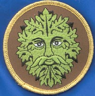 Green Man iron-on patch 3\"