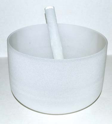 8\" Off White Crystal Singing Bowl