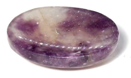 Lepidolite worry stone