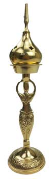 9\" Goddess brass incense burner