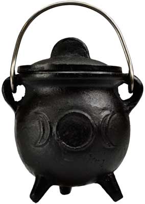 3\" Triple Moon cauldron w/ lid