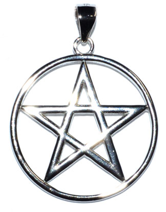 7/8\" Pentagram sterling pendant