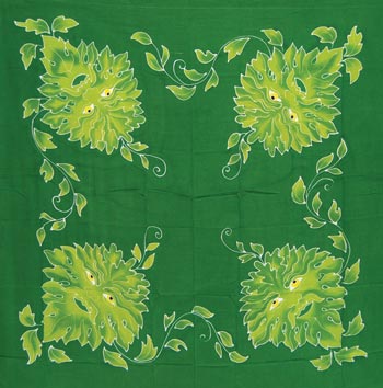 Green Man cloth 36\" x 36\"