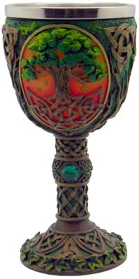 Tree of Life chalice 7 1/4\"